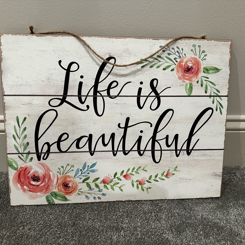 Wood wall sign